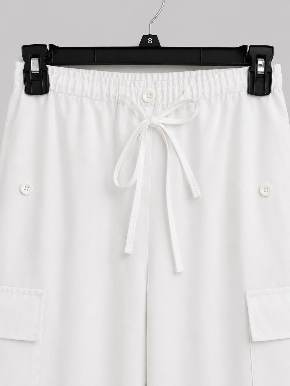 Cider White Wide-Leg Cargo Joggers Sz XS - Picture 6 of 6